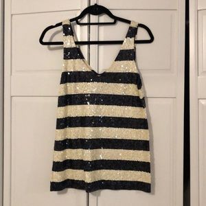 Striped Sequin JCrew Tank Top